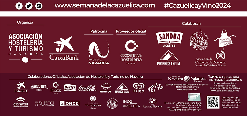 Pie con los logos de las entidades colaboradoras de la Semana de la Cazuelica